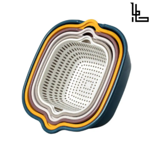 LUBANACHEN Large Plastic Drainage Basket for Kitchen - Multi-Purpose Fruit & Vegetable Washing Storage Basket