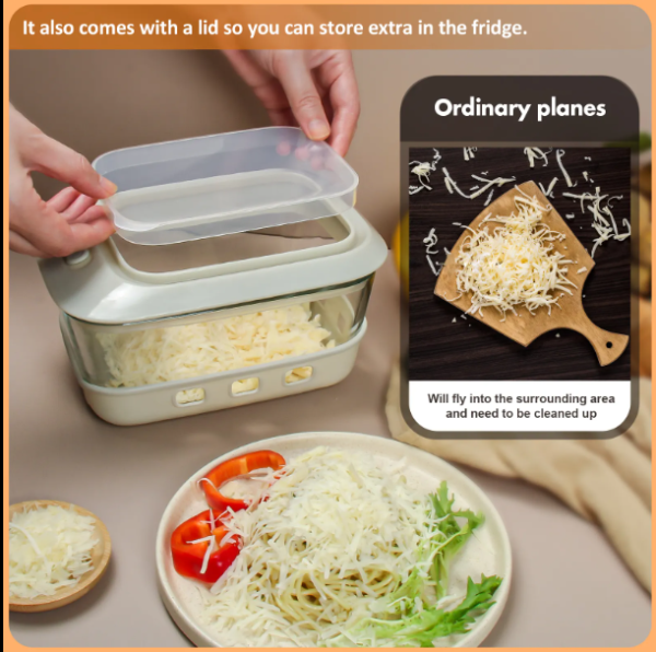 LUBANACHEN Multifunctional Vegetable Chopper & Onion Slicer with Glass Storage Box – Includes Optional Blades for Effortless Food Preparation - Image 3