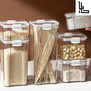 LUBANACHEN 6PC Transparent Refrigerator Storage Containers – Food Organizer Box for Kitchen and Refrigerator