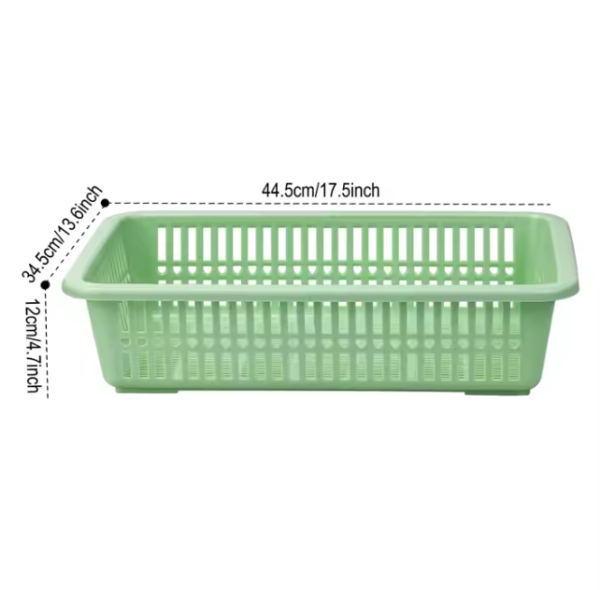 LUBANACHEN Multi-Functional Rectangular Kitchen Basket – Colorful Plastic Food and Vegetable Storage Basket for Kitchen Accessories - Image 3