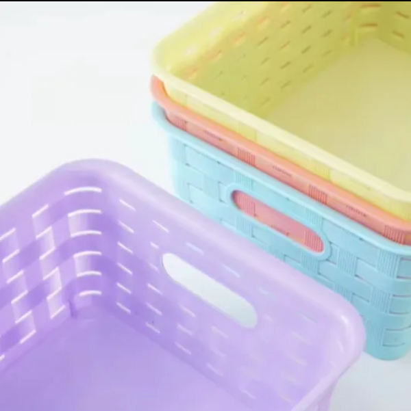 LUBANACHEN 4pc Environmentally Friendly Organizer with Hollowed-Out Hand Basket – Cartoon Storage Basket for Easy Home Organization - Image 2